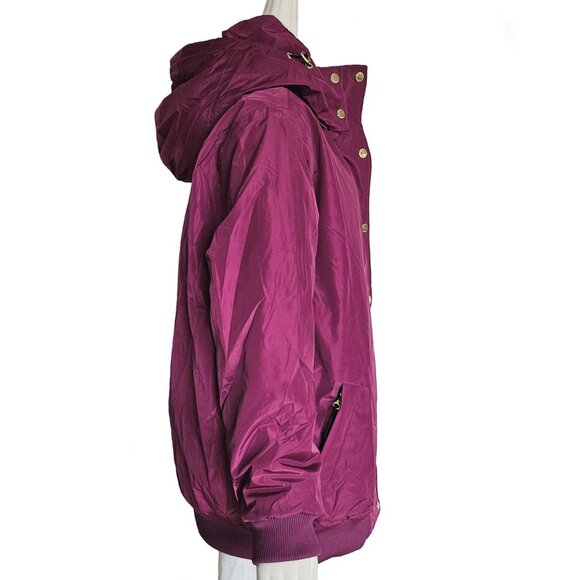 P.E. NATIONAL FUSCHIA PINK PUFFER JACKET WITH BELT (M) - Picture 5 of 11